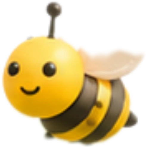 Friendly learning bee mascot